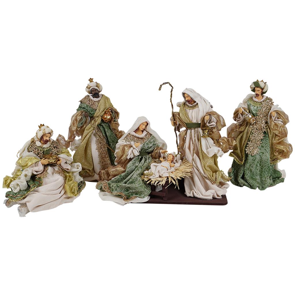 Cornici e Presepi - Presepe in cornice in foglia oro, cm 25x30