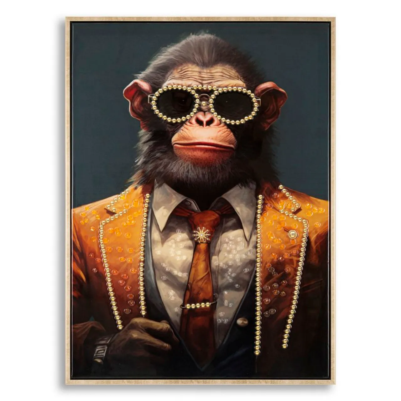 Dipinto su Tela Laccato Monkey