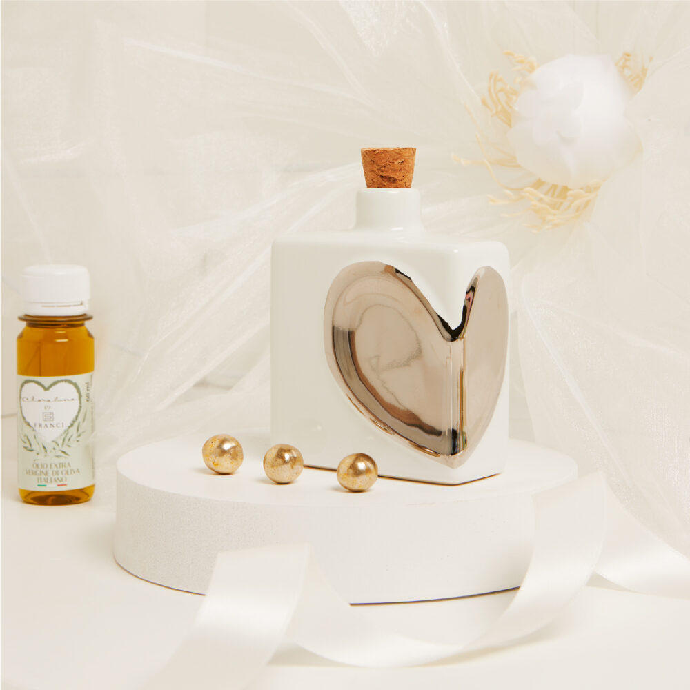 Claraluna – Oliera “Cuore” Silver c/olio 25077-O