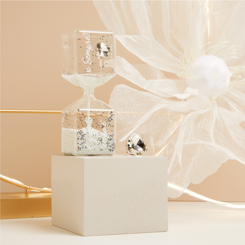 Claraluna – Clessidra Grande c/cuore Silver 25214