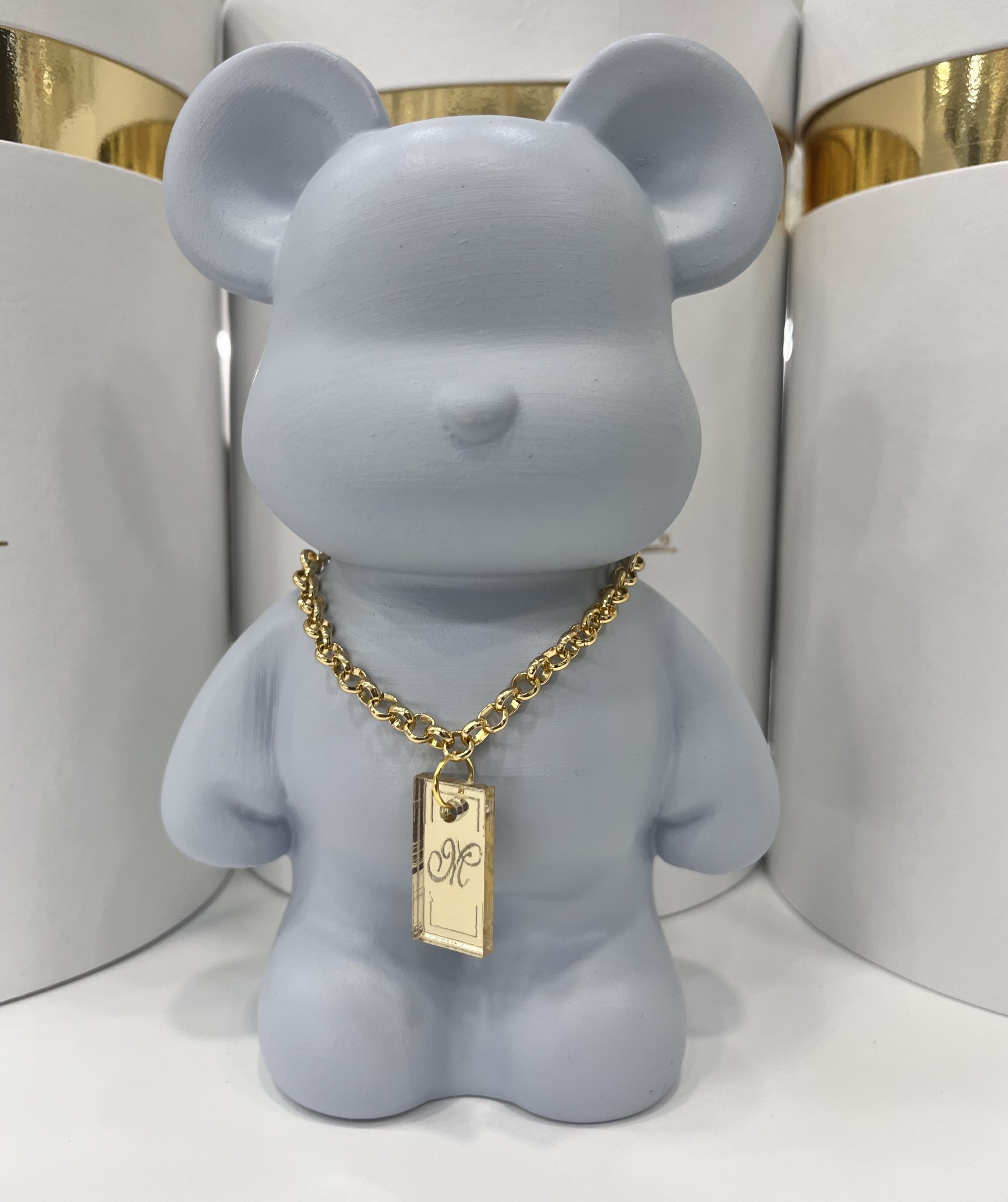 Salvadanaio Teddy Celeste