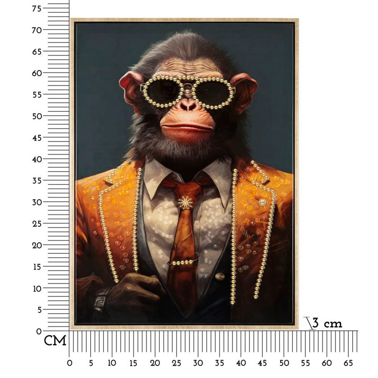 Dipinto su Tela Laccato Monkey