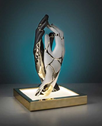 Bongelli - Lampada Coppia Mani Nero e Oro