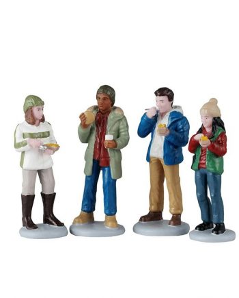 Personaggi Lemax - Food truck patrons, set of 4