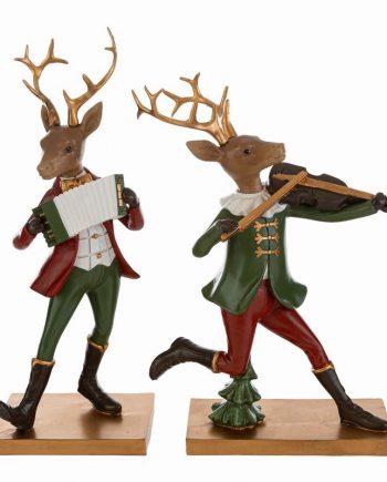 Coppia Renne Natalizie h.22cm