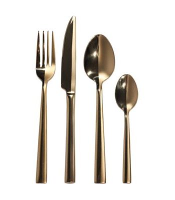 SET 24 POSATE IN ACCIAIO GOLD