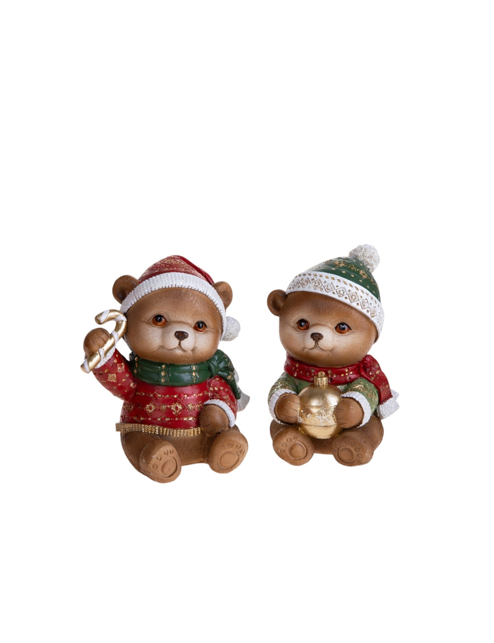 ORSETTI NATALE SET 2 PZ RESINA