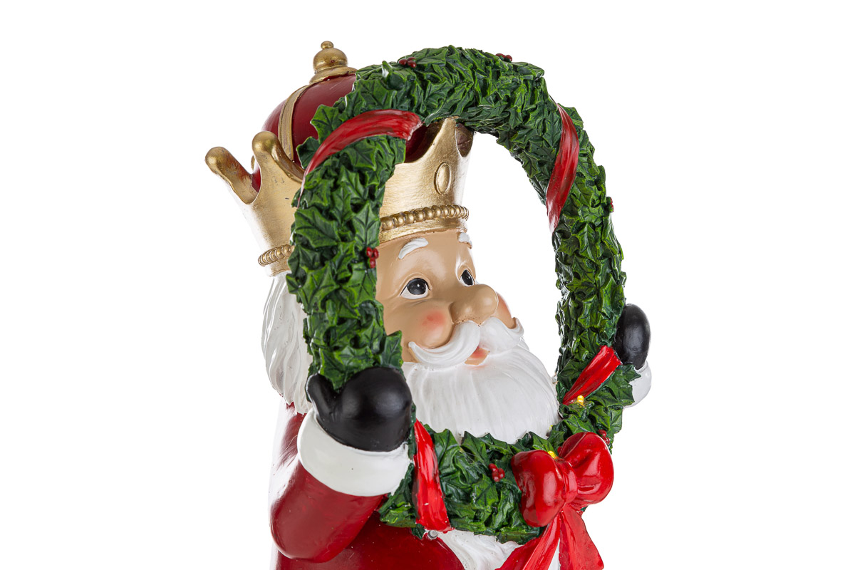 Babbo Natale Con Ghirlanda