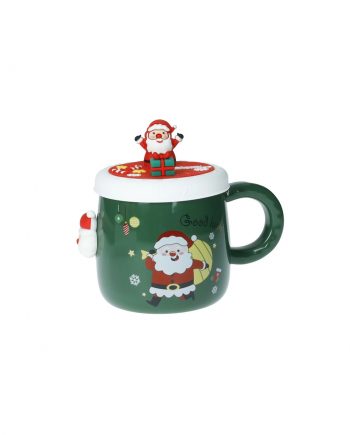 MUG MAGNETE BABBO NATALE NEW BONE CHINA C/TAPPO SILICONE