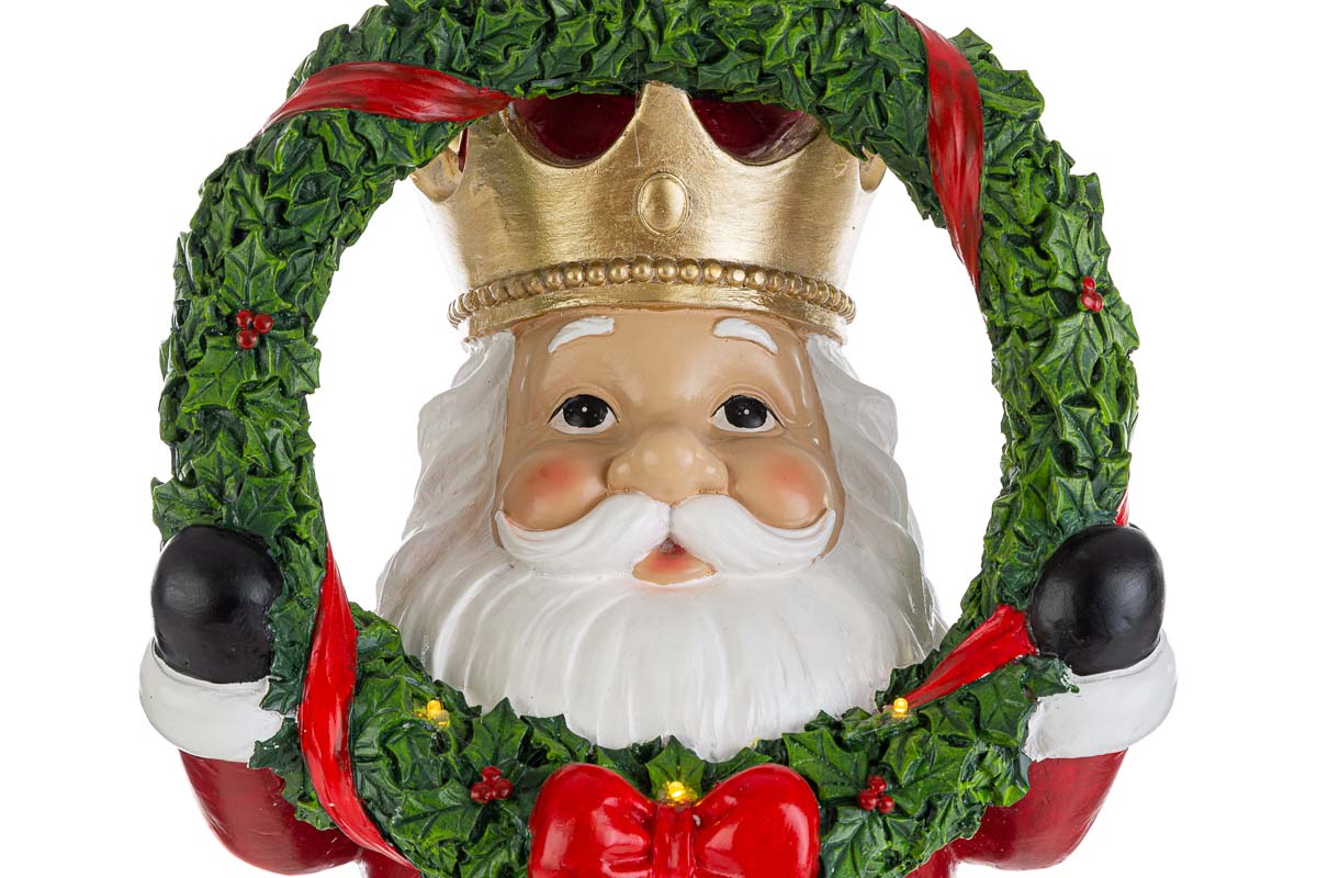 Babbo Natale Con Ghirlanda