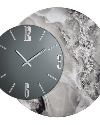 Orologio da parete Grande effetto Marmo con specchio