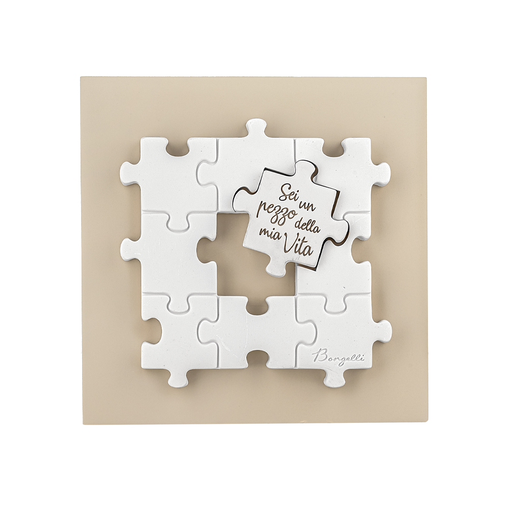 Bomboniere matrimonio bongelli Quadretto Puzzle Nocciola ME2701/N