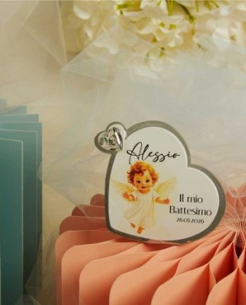 Claraluna – Cuore Battesimo Personalizzabile 26324M/F