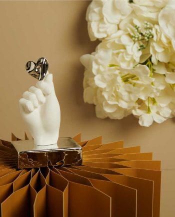 Claraluna – Bomboniera Matrimonio Mano Cuore Silver 26268