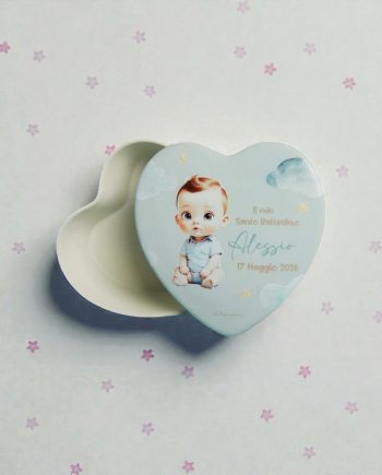 Claraluna - Scatola p/gioie Battesimo Bimbo Personalizzabile 26344