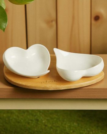 Claraluna – Antipastiera set 2 Cuori 26091
