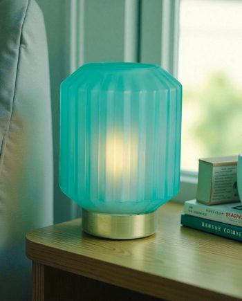 Claraluna – Lampada Plissettata Piccola Turchese 26191