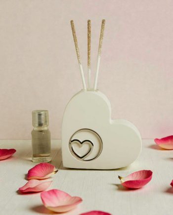 Bomboniera matrimonio Claraluna – Profumatore Cuore con Applicazione 26272