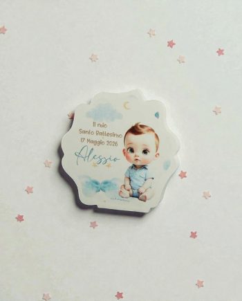 Claraluna - Icona Personalizzabile Battesimo Bimbo 26343