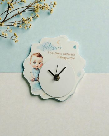 Claraluna - Orologio Personalizzabile Battesimo Bimbo 26342