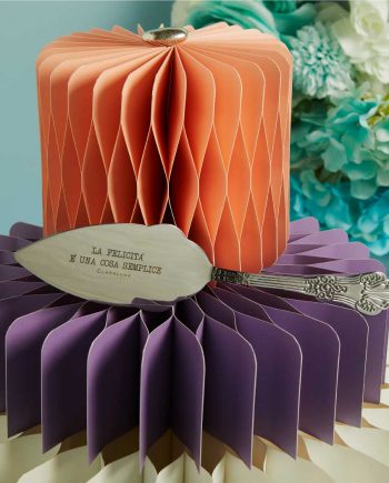 bomboniera pala torta in acciaio con frase incisa