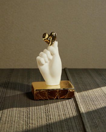 Claraluna - Bomboniera Matrimonio Mano Cuore Oro 26269