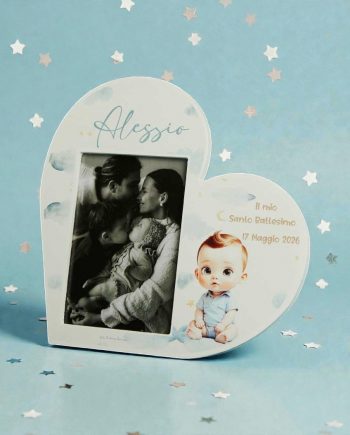 Claraluna - Portafoto Personalizzabile Battesimo Bimbo 26341
