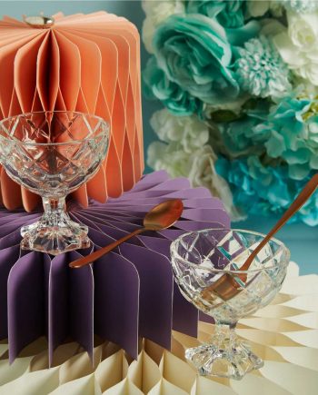 set 2pz Ciotola gelato con cucchiaino