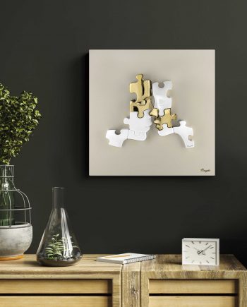 Quadro Coppia Puzzle Nocciola
