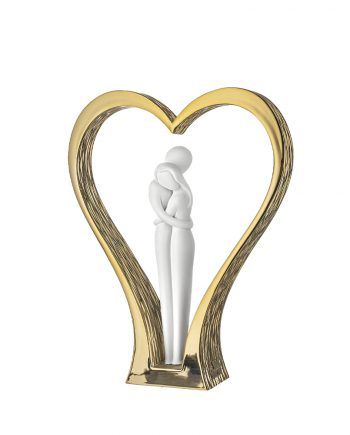 Bongelli – Scultura Oro Cuore Abbraccio