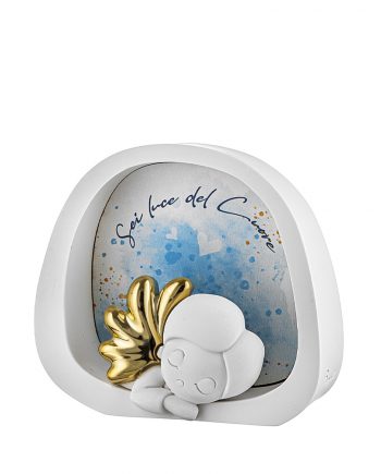 Scultura Angioletto Luminosa con LED Celeste