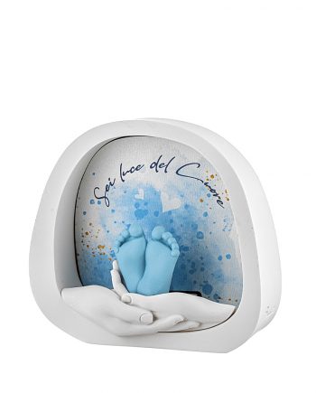 MANI CON PIEDINI COLORATI LED CELESTE