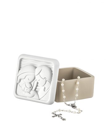 BOMBONIERA Scatola Portarosario Sacra Famiglia