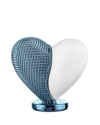 Bomboniera Cuoricino Celeste e Bianco