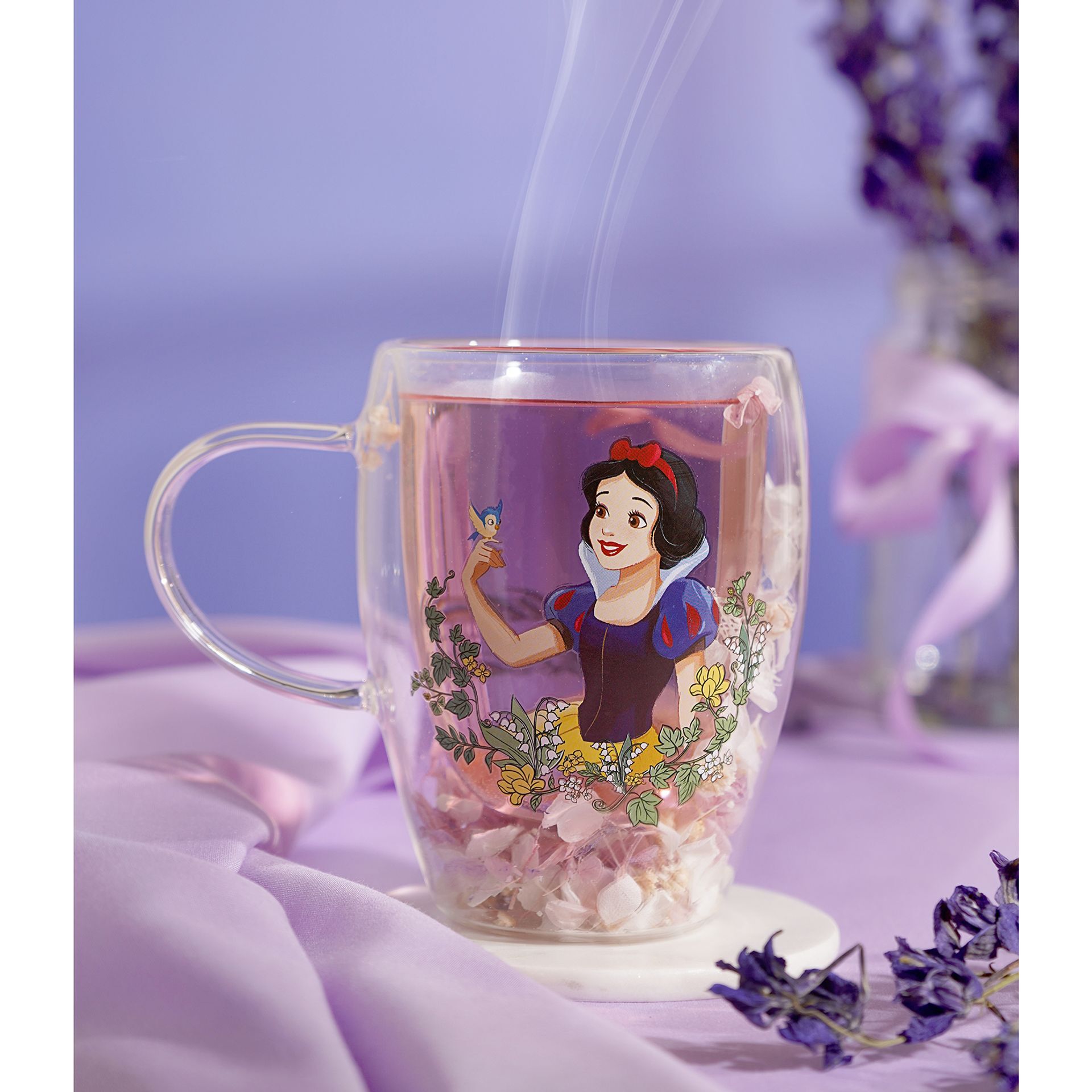 Tazza Mug Disney Princess “Biancaneve” con Fiori Essiccati