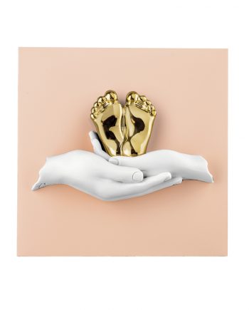 Quadretto Rosa Sacra Famiglia Piedini