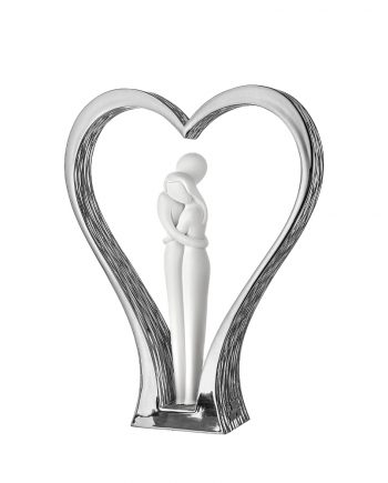 Bongelli - Scultura Argento Cuore Abbraccio