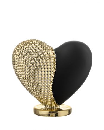 Bomboniera Cuoricino Nero e Oro