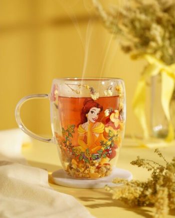 Tazza Mug Disney Princess “Belle” con Fiori Essiccati
