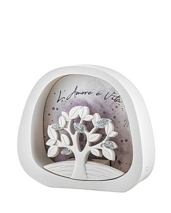 Quadretto Luminoso Albero della Vita Argento