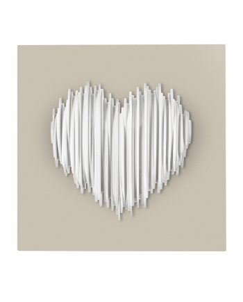 Quadretto Bomboniera Matrimonio Cuore Bianco