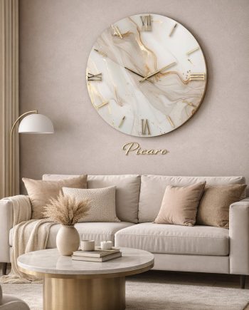 Orologio da Parete Moderno in Resina Effetto Marmo DUNA