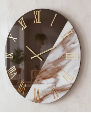 Orologio da parete Specchio e Resina Giada