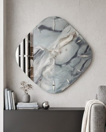 Orologio da parete moderno Nuvola – resina, 50-70 cm
