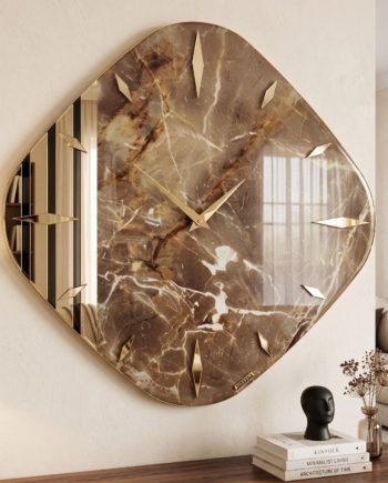 Orologio da parete moderno effetto marmo – Artidea, 50-70 cm