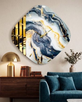 Orologio da parete moderno Aqua – resina, 50-70 cm