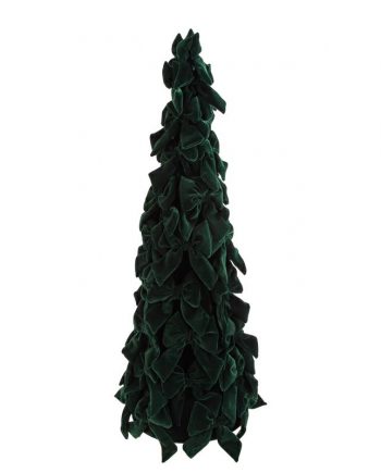 ALBERO DI NATALE IN VELLUTO CON FIOCCHI 39339