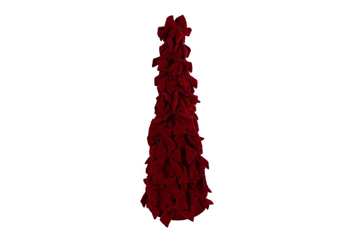 ALBERO DI NATALE IN VELLUTO CON FIOCCHI 39337