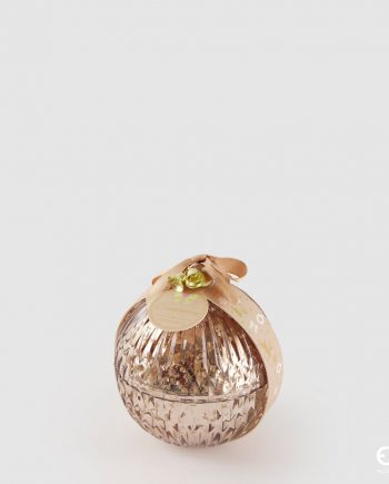 Candela Oro Sfera con Profumo Cinnamon D8