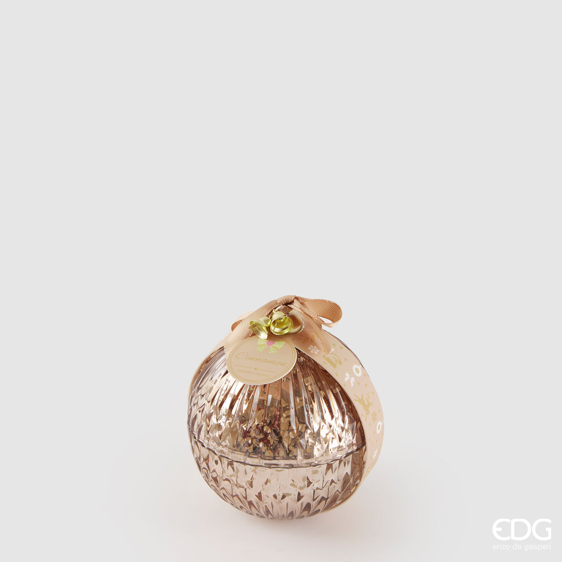 Candela Oro Sfera con Profumo Cinnamon D8
